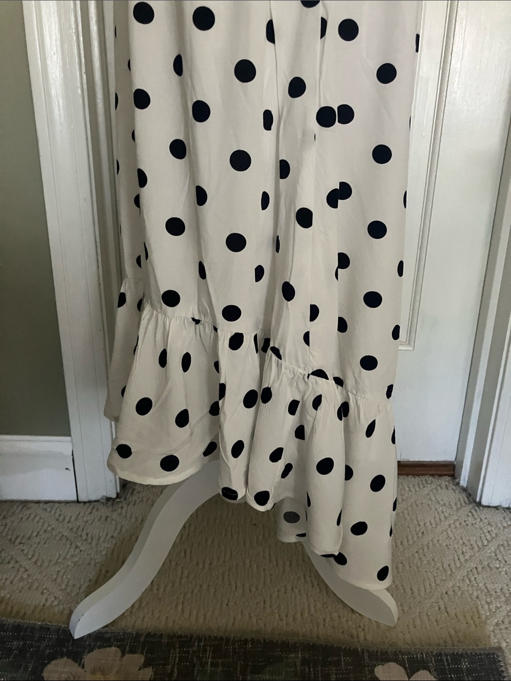 J Crew polka dot high low summer skirt L - Picture 2 of 14